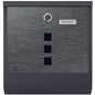Cassetta postale acciaio nero/argento 30,5x10x33,5cm