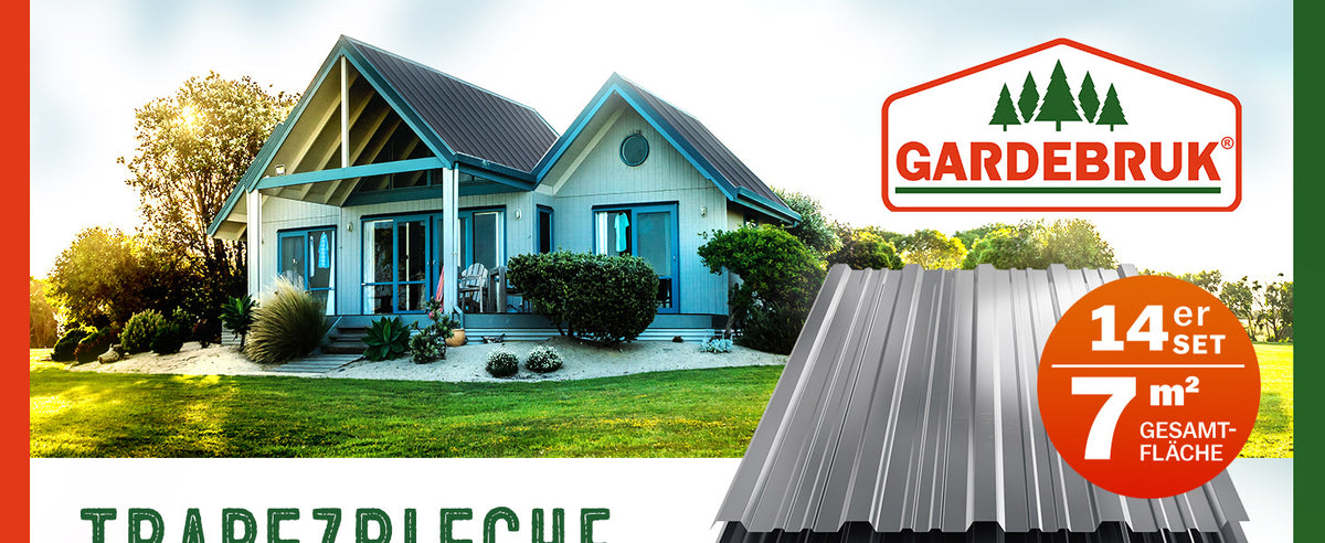 Lastra profilata trapezoidale set da 12 antracite 110x46cm