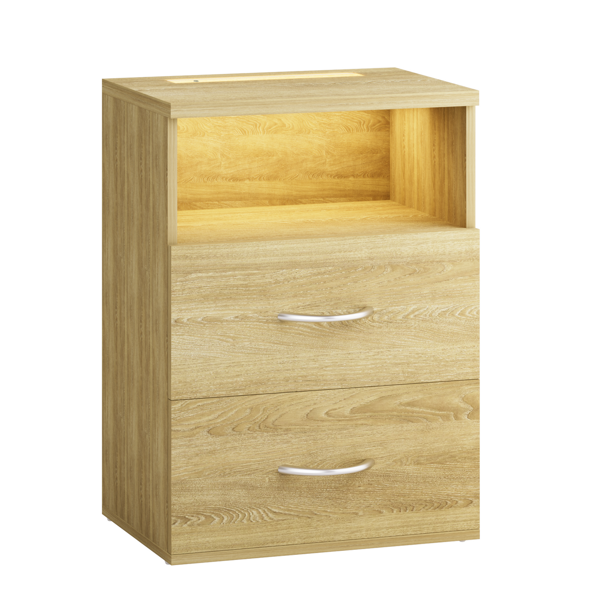 Comodino Jamie in rovere 55x40x28cm