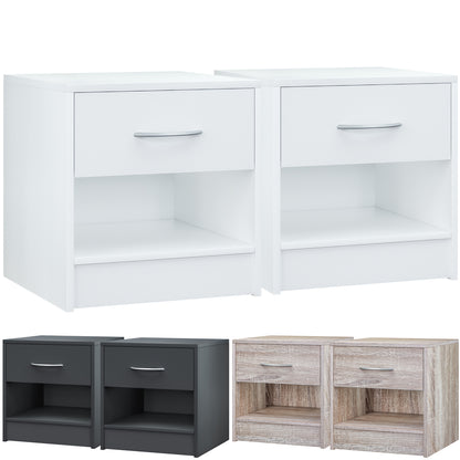 Comodino Kiel Set di 2 Bianco 41x39x28cm