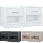 Comodino Kiel Set di 2 Bianco 41x39x28cm