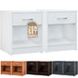 Comodino Hamburg Set di 2 Bianco 50x40x35cm
