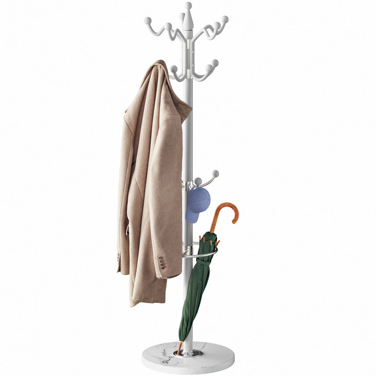 Appendiabiti Bianco 173 cm curvo