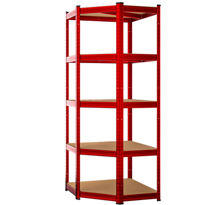 Scaffalature pesanti rosse 180x70x40cm zincate 875kg