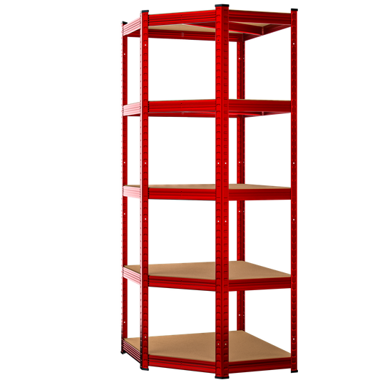 Scaffalature pesanti rosse 180x70x40cm zincate 875kg