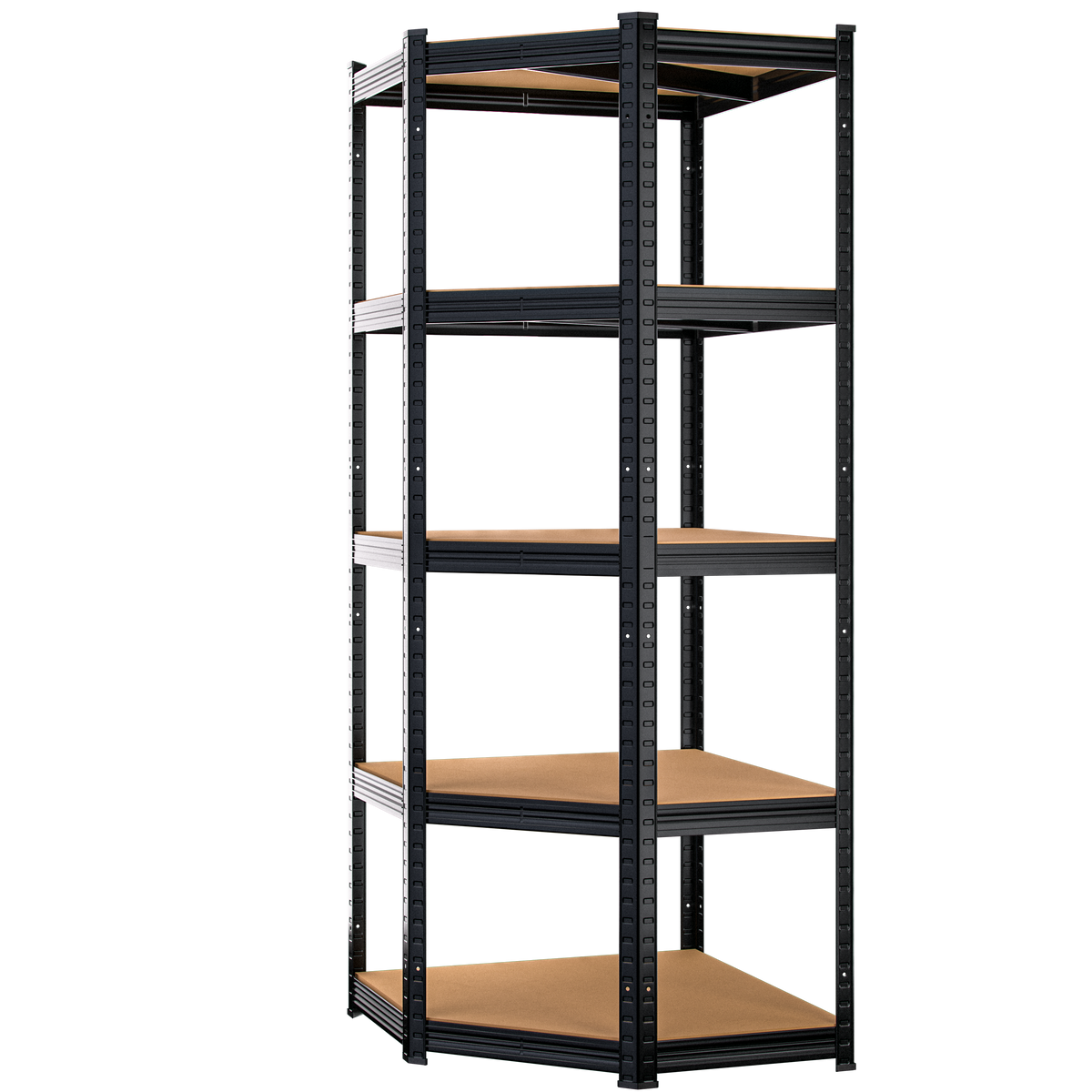 Scaffalatura per carichi pesanti nera 180x70x40cm zincata 875kg