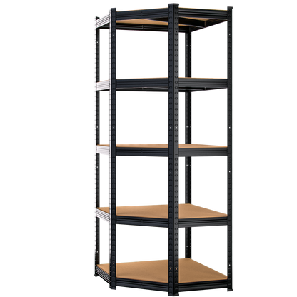 Scaffalatura per carichi pesanti nera 180x70x40cm zincata 875kg