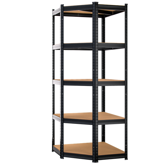 Scaffalatura per carichi pesanti nera 180x70x40cm zincata 875kg