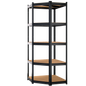 Scaffalatura per carichi pesanti nera 180x70x40cm zincata 875kg