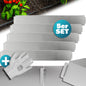 Set di 5 bordi per letto in metallo argentato 5mx14cm