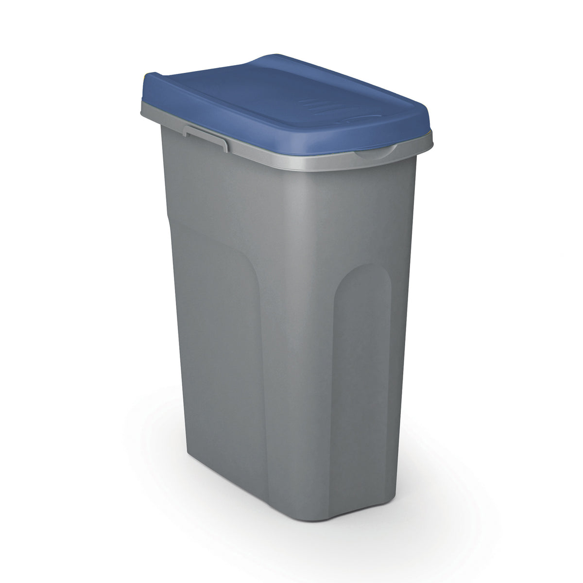 Cestino per rifiuti in plastica grigio/blu 25L