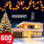 Catena di luci Natale 600 LED bianco caldo 60m