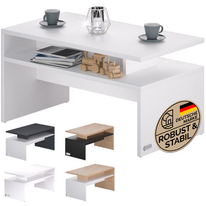 Tavolino Sacramento bianco 95x55x50cm