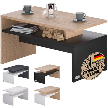 Tavolino Sacramento legno/grigio 95x55x50cm