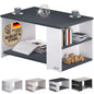 Tavolino Santa Cruz bianco/nero 90x60x50cm