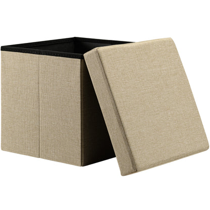 Sgabello Beige 38x38x38cm pieghevole
