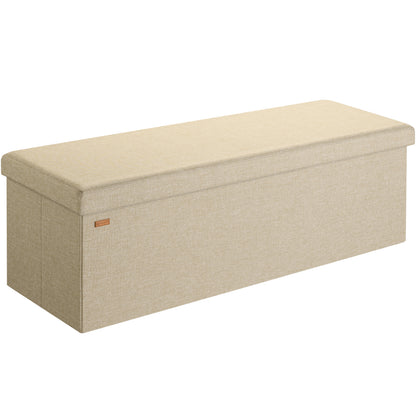 Panca Beige 115x38x38cm MDF pieghevole