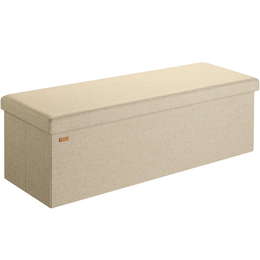 Panca Beige 115x38x38cm MDF pieghevole