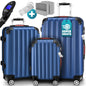 Set di valigie rigide 3 pezzi Baseline, accessori in ABS blu