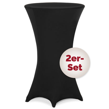 Set di 2 copritavolo da bar nero Ø60cm