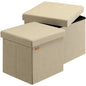 Set di 2 sgabelli Beige 38x38x38cm pieghevoli