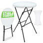 Tavolo da bar bianco Ø72cm + copri tavolo da bar bianco Ø70cm