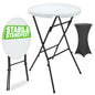 Tavolo da bar bianco Ø72cm + copertura tavolo da bar antracite Ø70cm