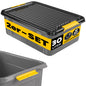 Set di 2 scatole portaoggetti grigio/antracite 58x39x16cm impilabili