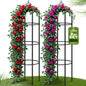 Set 2 x Pilastri per rose metallo nero 200x40cm
