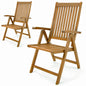 Sedie da giardino Vanamo set 2 pz eucalipto FSC
