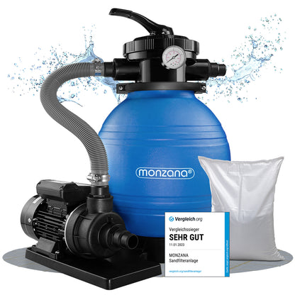 Sistema di filtraggio a Sabbia 10200 L/h + vetro filtrante