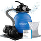 Sistema di filtraggio a Sabbia 10200 L/h + vetro filtrante