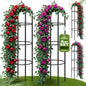 Pilastri per rose set da 4 nero 200x40cm