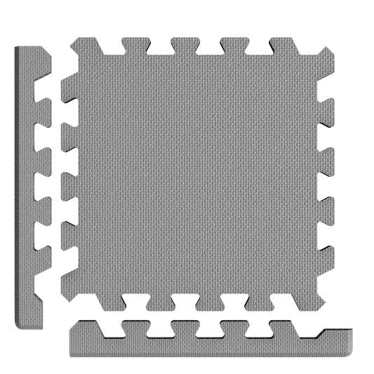 Tappetini fitness per protezione pavimenti/puzzle Set di 36 Grigio 175x175x1cm