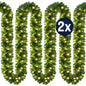Ghirlanda natalizia 5m Set di 2 100 LED per interni ed esterni