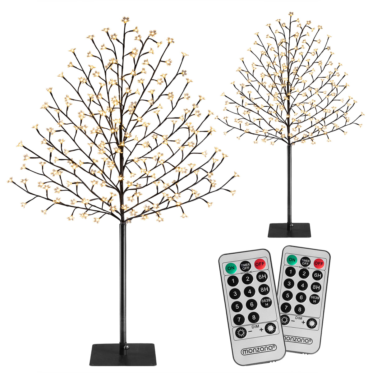 Albero di ciliegio in fiore a LED Set di 2 220cm 220 LEDs