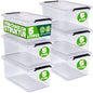 Scatola di stoccaggio set da 6 trasparente 30x20x12cm 5L