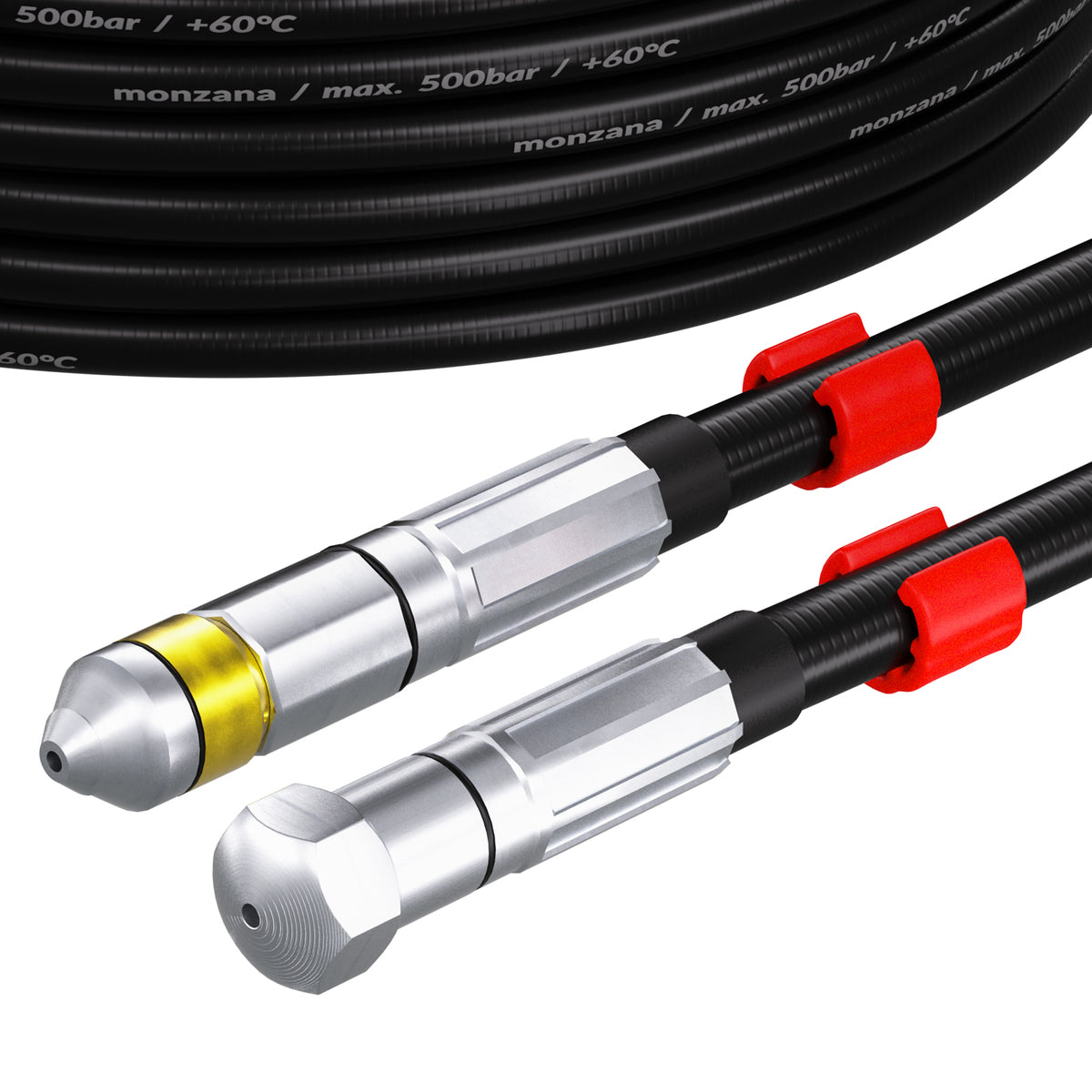 Sonda spurgatubi con 4 Adattatori 15m