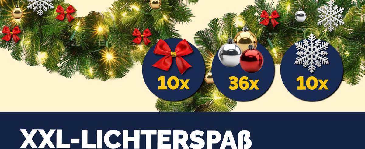 Ghirlanda natalizia 5m 80 LED e addobbi interni ed esterni
