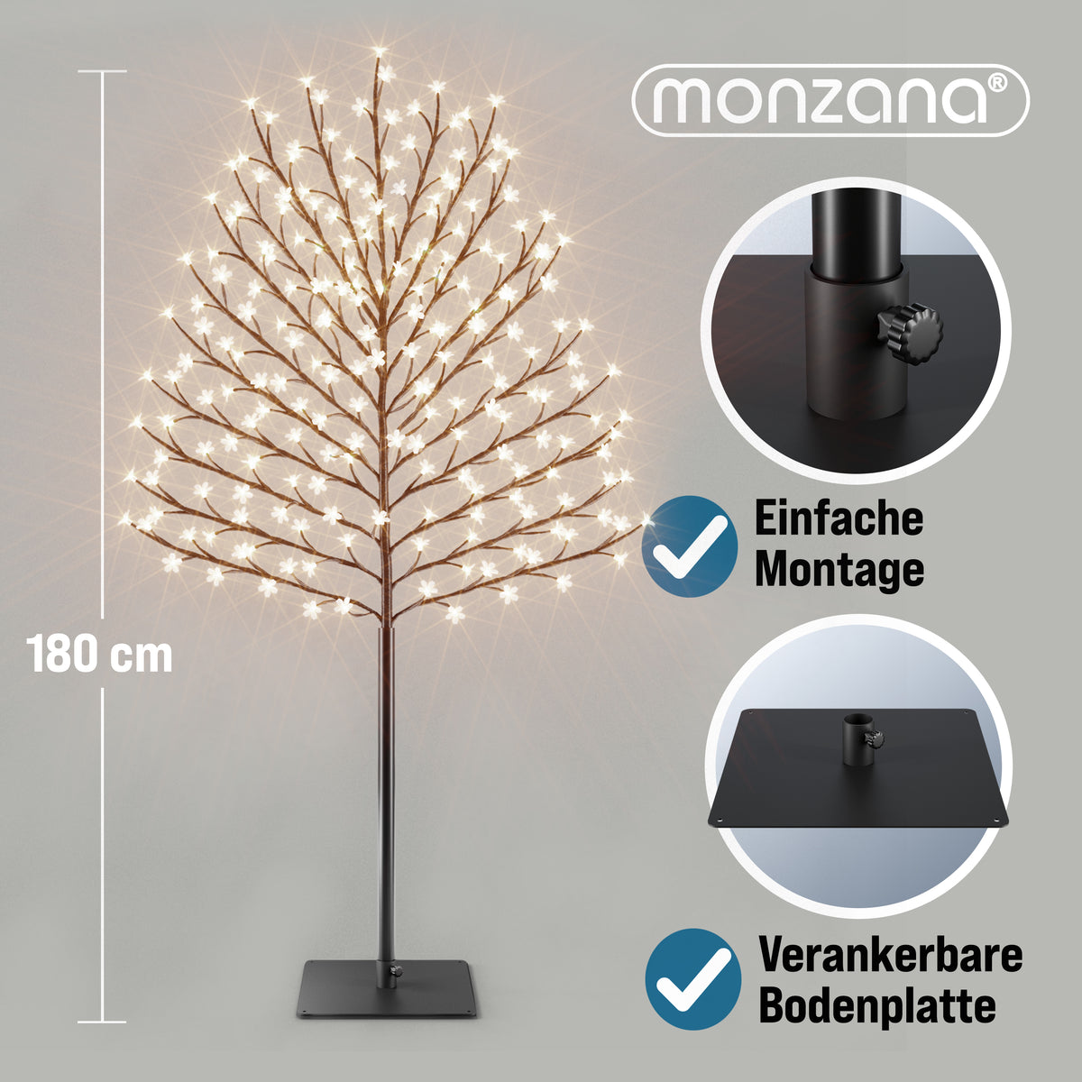 Albero di ciliegio in fiore a LED Set di 2180cm 200 LEDs