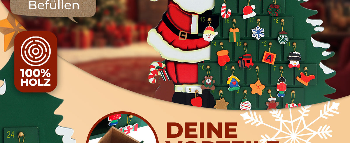 Calendario dell'avvento da riempire Babbo Natale