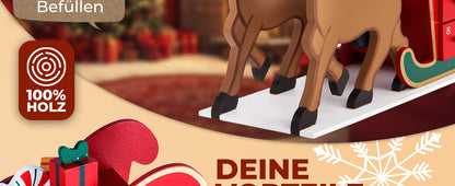 Calendario dell'avvento da riempire slitta di babbo natale