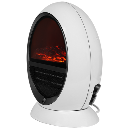 Termoventilatore effetto camino 1500 W bianco