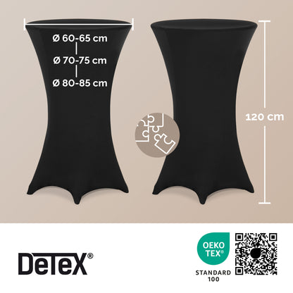 Copritavolo per tavolino alto nero Ø60cm