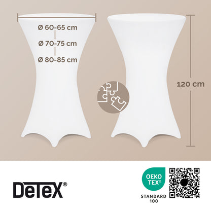 Copritavolo per tavolino alto bianco Ø60 cm