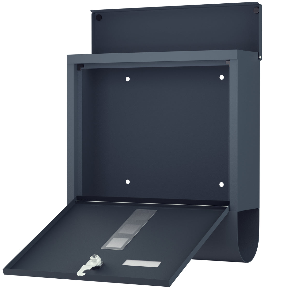 Cassetta postale antracite acciaio 30,5x8,5x33,5cm