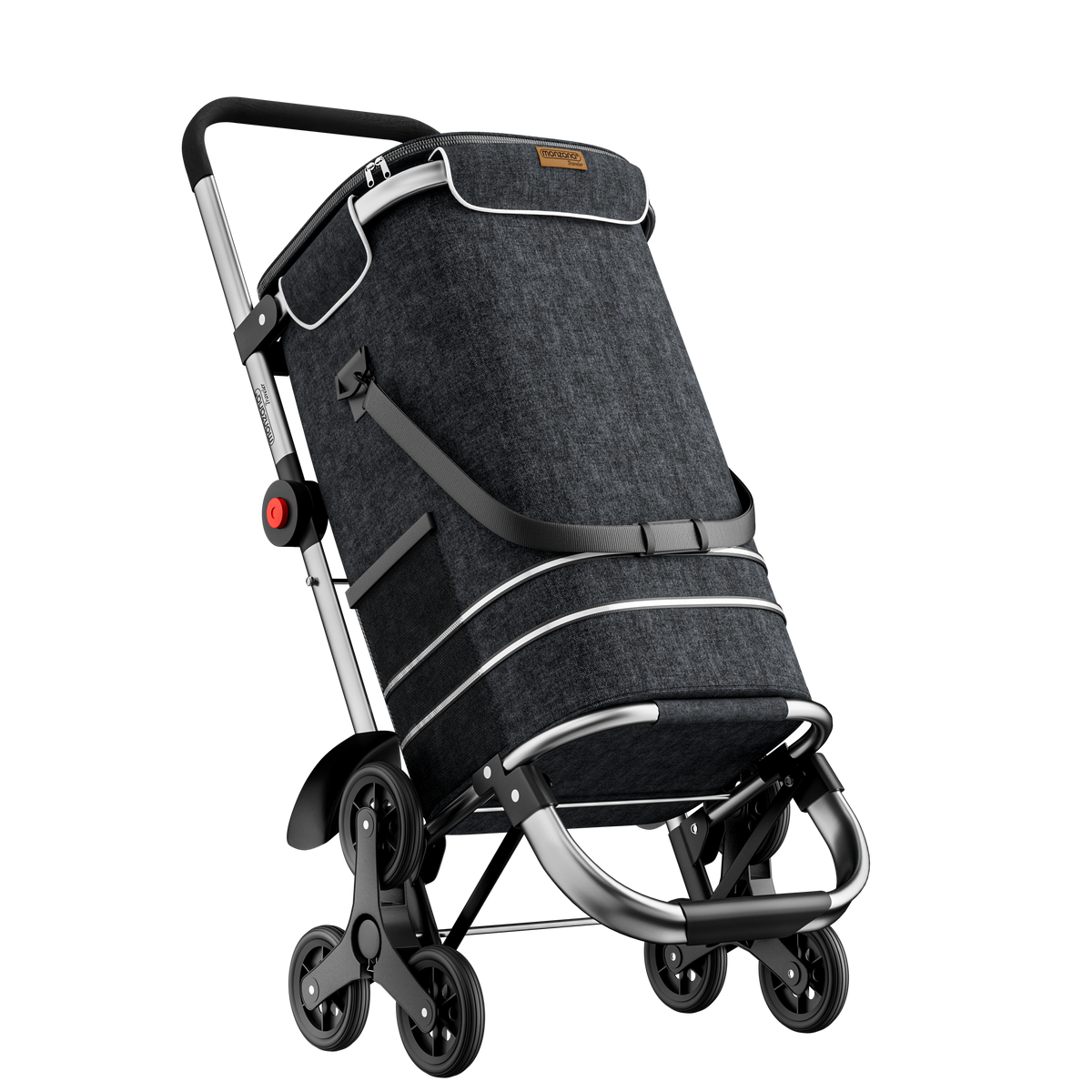 Carrellino della spesa 2in1 Nero