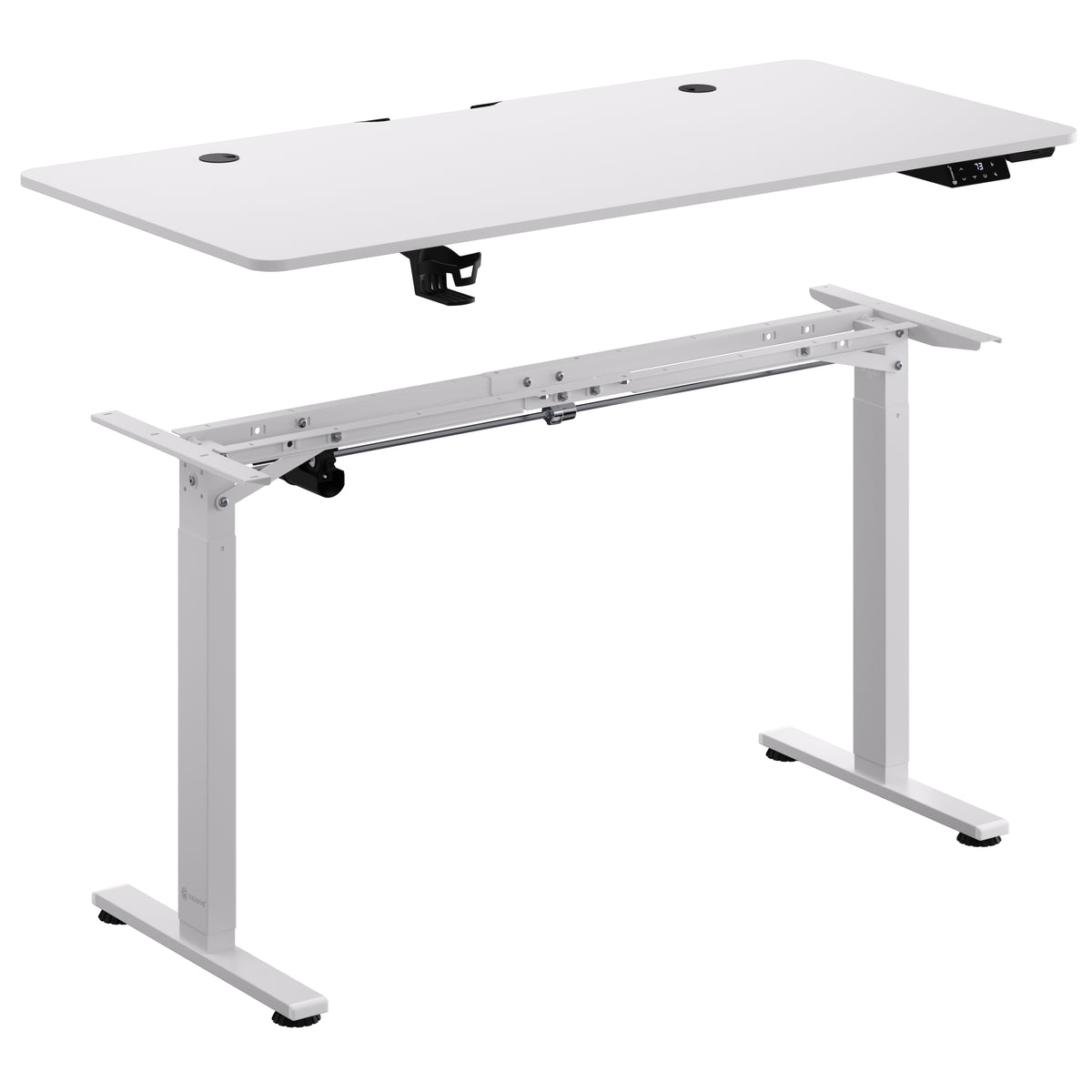 Scrivania regolabile in altezza bianco 140x60x73-118cm