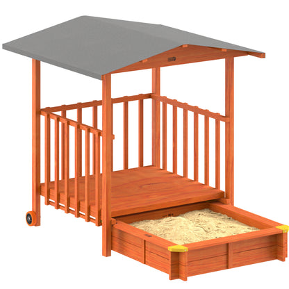 Sabbiera per bambini Merle con tetto e veranda UV 50+