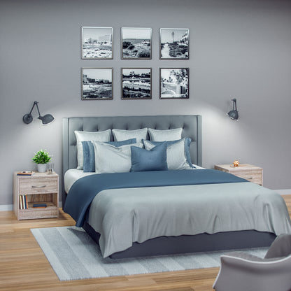 Comodino Kiel Set di 2 Rovere 41x39x28cm